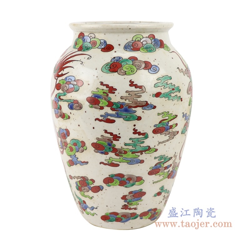 上图:RZSY07仿古粉彩云龙纹花瓶罐子