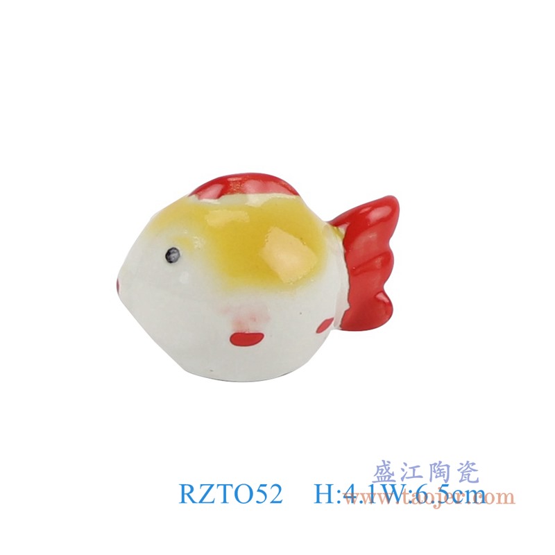 雕塑黄色气泡鱼;产品编号：RZTO52       产品尺寸(单位cm):  高：4.1直径：6.5口径：底径：重量：0.01KG