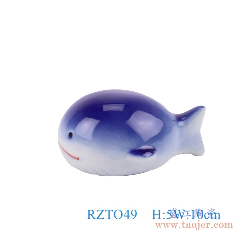 雕塑蓝鲸鱼;产品编号：RZTO49       产品尺寸(单位cm):  高：5直径：10口径：底径：重量：0.01KG