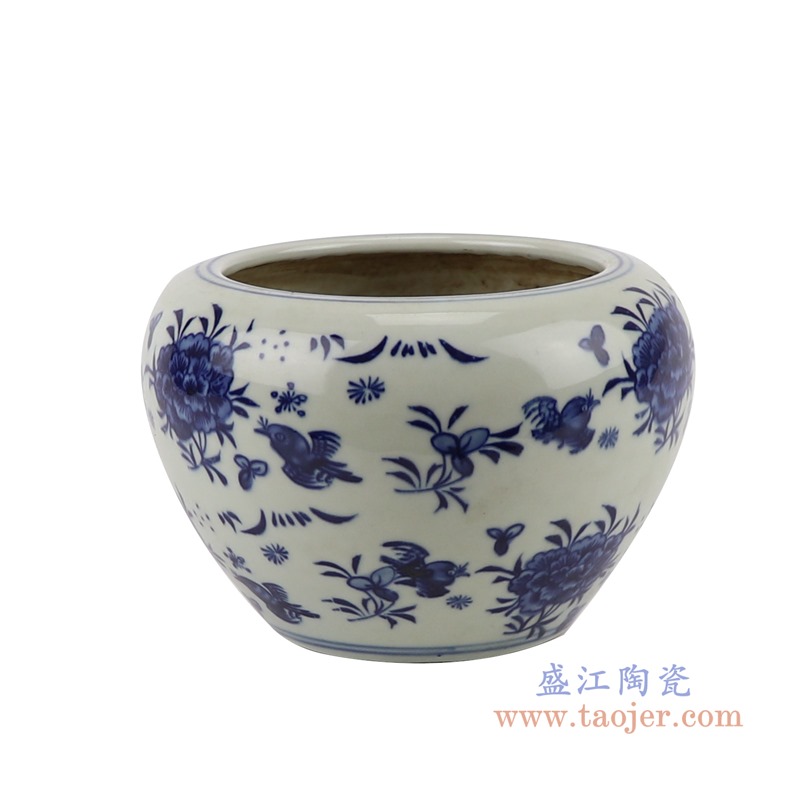 青花冰梅开窗八仙人物笔洗圆钵;产品编号:RZGC16-B 产品尺寸(单位cm): 高:11.5直径:17.5口径:底径:9重量:1.15KG