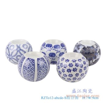 RZTo12-abcde-S组合图   青花烛台小号组合图     高：7直径：9口径：底径：4.5重量：0.25KG