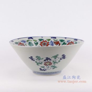 RZSZ05-E  仿古彩色古彩五彩龙纹斗笠碗大碗    高：14直径：31口径：底径：12重量：2KG