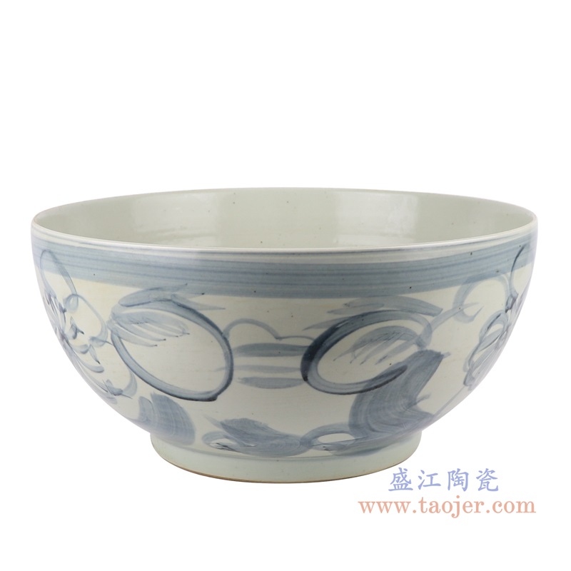 仿古青花写意太阳花大碗;产品编号:RZNA12 产品尺寸(单位cm): 高:20直径:41口径:底径:22.7重量:5.9KG