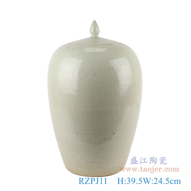 仿古白色冬瓜瓶;产品编号：RZPJ11       产品尺寸(单位cm):  高：39.5直径：24.5口径：底径：16重量：4.5KG
