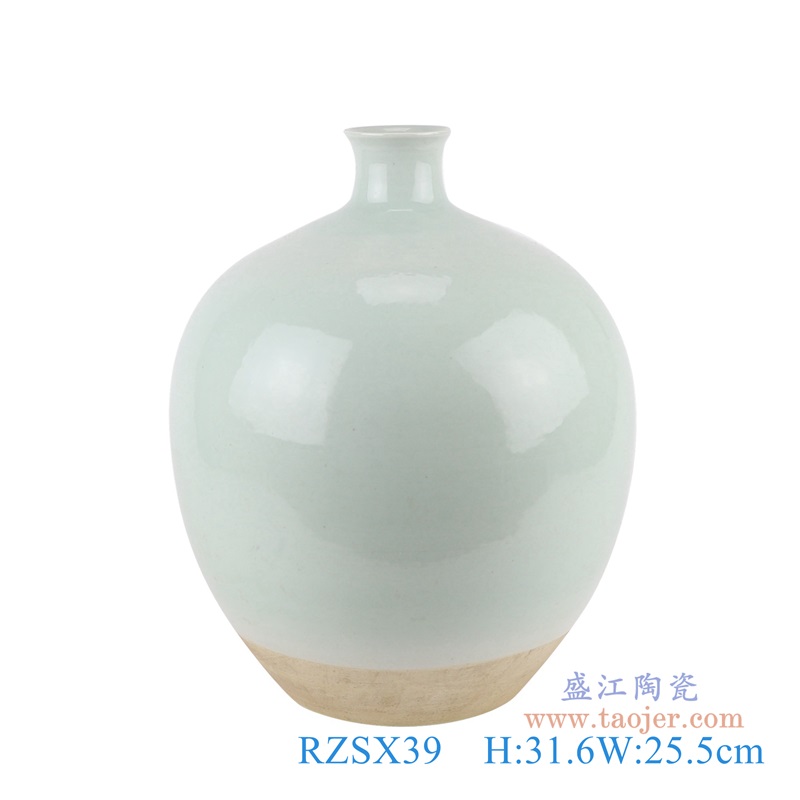 影青灰底石榴瓶;产品编号：RZSX39       产品尺寸(单位cm):  高：31.6直径：25.5口径：底径：13.4重量：3.6KG