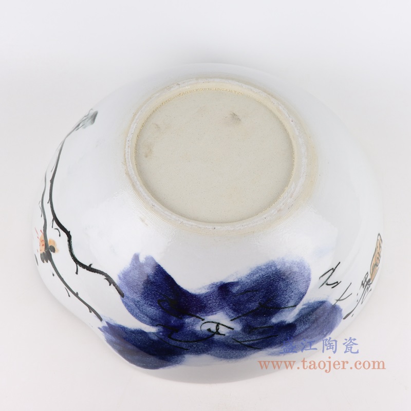 窑变乡村红荷异形水浅中号;产品编号:RZTZ02-M 产品尺寸(单位cm): 高:16直径:42.7口径:底径:19重量:4.9KG
