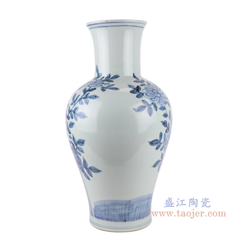 青花锦鸡花鸟花瓶;产品编号：RZSX54       产品尺寸(单位cm):  高：50直径：26口径：底径：15.5重量：6.5KG