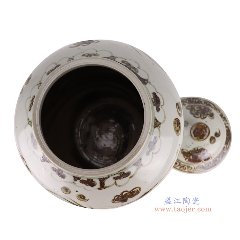 仿古洪武釉里红凤凰将军罐,产品编号:RZOX18-D 产品尺寸(单位cm): 高57直径31口径底径13.2重量11KG