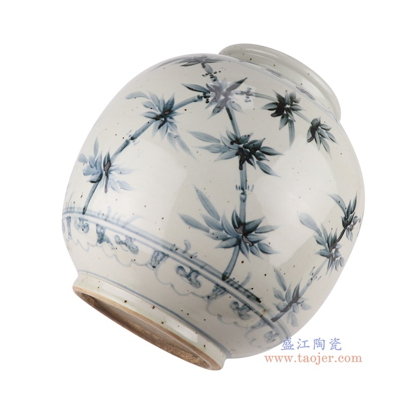 仿古青花太阳花卉坛罐子,产品编号:RZOX21-A 产品尺寸(单位cm): 高38.5直径35.8口径底径20重量10.85KG