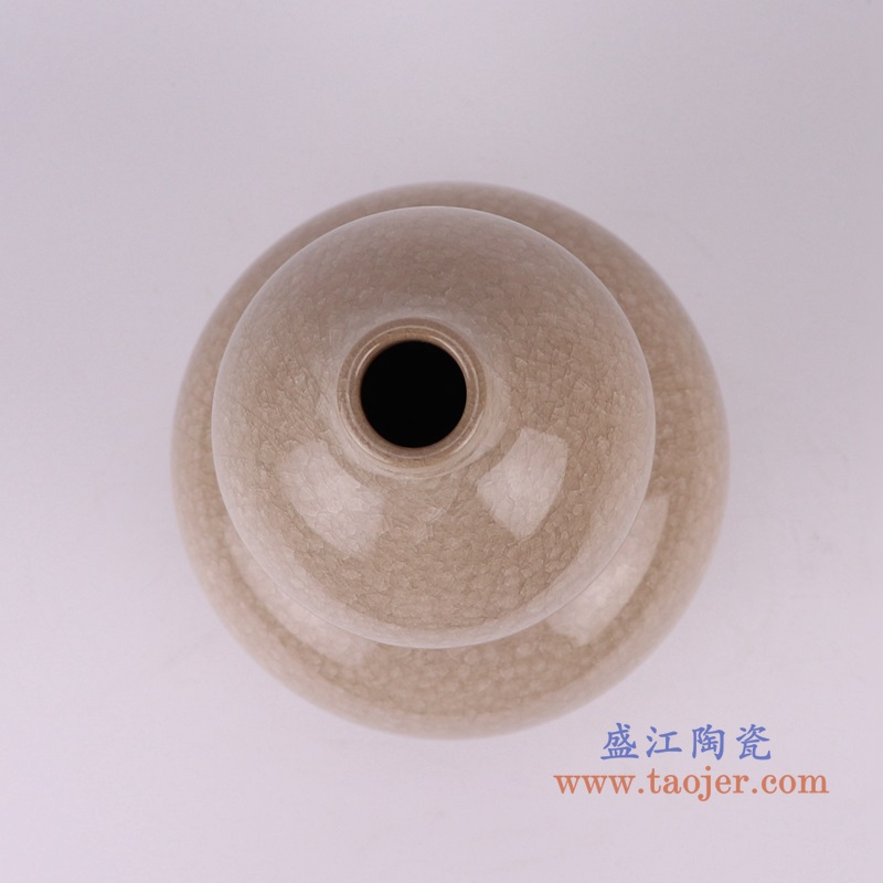 结晶釉暗红葫芦瓶,产品编号:RZUM01-A 产品尺寸(单位cm): 高33.5直径19口径11.2底径10.9重量3KG