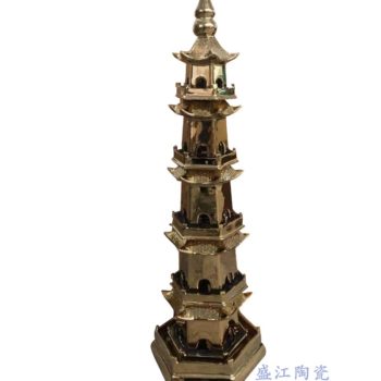 RZPI42-G   镀金五层也叫六层宝塔    高：80.5直径：27口径：底径：重量：6.6KG