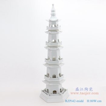 RZPi42-midd     纯白色五层宝塔      高：80直径：口径：56底径：重量：KG