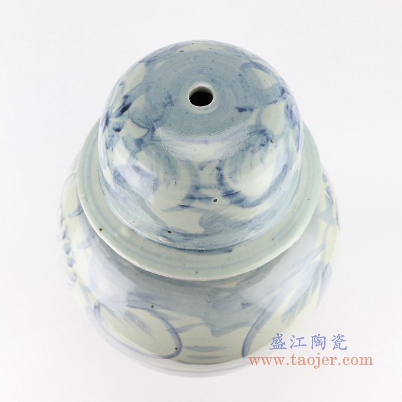 仿古青花写意将军罐灯具;产品编号:DS-RZNA19 产品尺寸(单位cm): 高:55.3直径:32.5口径:17.5底径:21重量:10.4KG