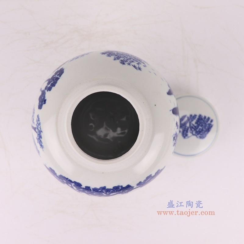 青花婴戏童子人物小坛罐,产品编号:RXAF08 产品尺寸(单位cm): 高16直径12.6口径底径8.6重量0.7KG