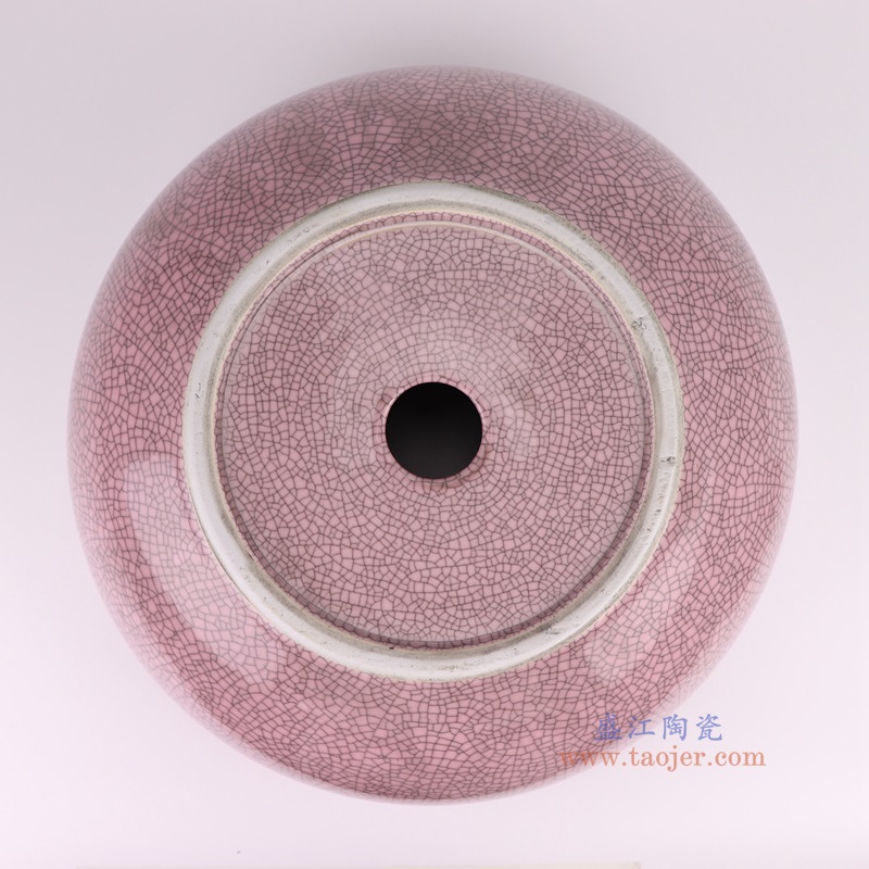 红色开片裂纹釉台盆,产品编号:RYBH01 产品尺寸(单位cm): 高15.5直径41口径底径重量8.45KG
