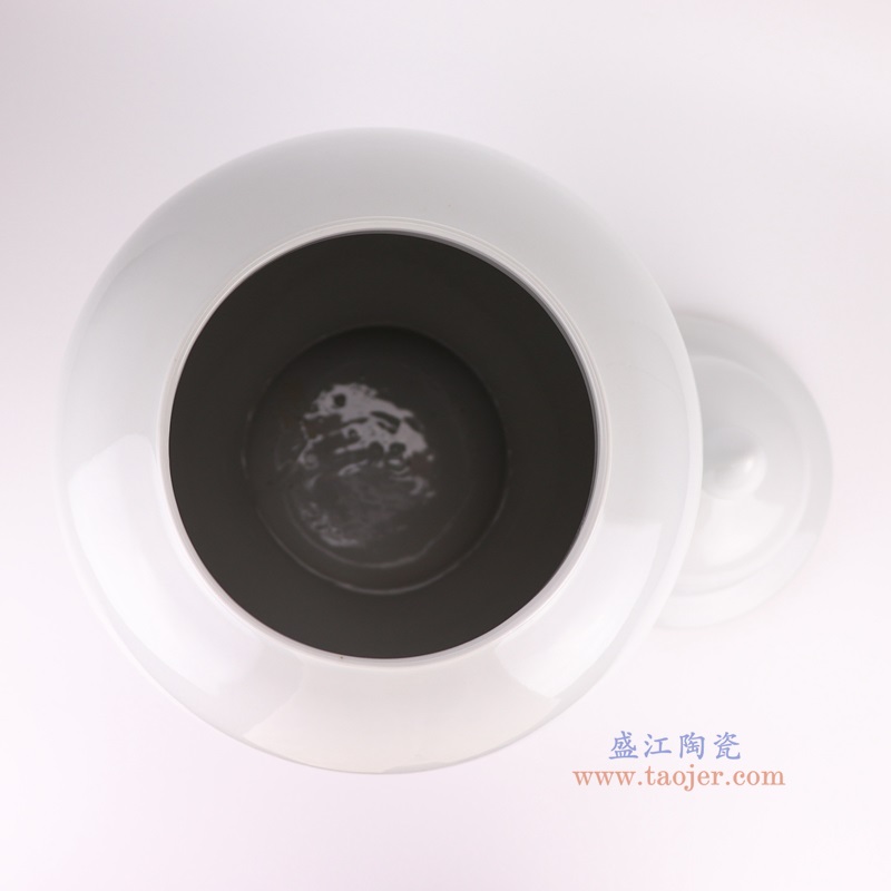 白色将军罐,产品编号:RYKB166-A 产品尺寸(单位cm): 高65.5直径30.4口径底径21.2重量7.8KG