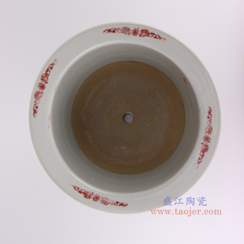 粉彩手绘人物仕女画竹图花盆大号,产品编号:RYSZ15-E 产品尺寸(单位cm): 高22.5直径27口径11.5底径14.7重量3.4KG