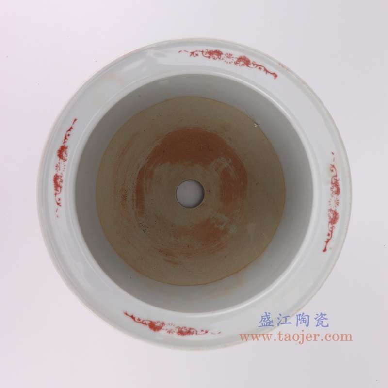 粉彩手绘花鸟花盆,产品编号:RYSZ16-B 产品尺寸(单位cm): 高16.2直径23.5口径5底径12重量1.7KG