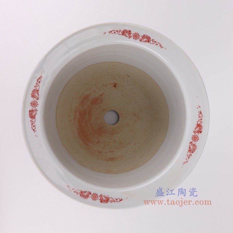 粉彩手绘仕女孩童人物花盆,产品编号:RYSZ16-D 产品尺寸(单位cm): 高16.2直径23.5口径13底径12重量1.7KG