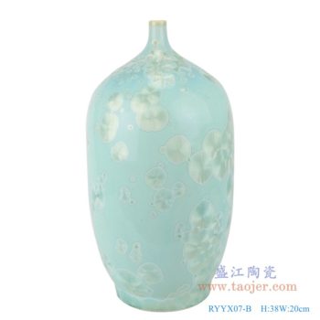 RYYX07-B    结晶釉绿底尖嘴瓶   高：38直径：20口径：1.2底径：13重量：4.5KG