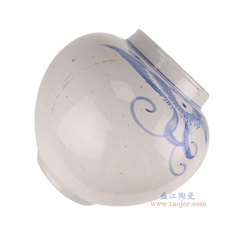 青花花卉圆罐子,产品编号:RZPI76 产品尺寸(单位cm): 高27.2直径29.6口径底径12.6重量4.9KG