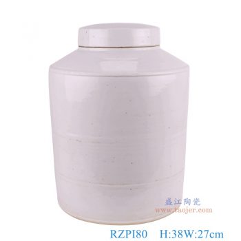 RZPI80    白色直筒茶叶罐，  高38直径27口径底径重量9.7KG