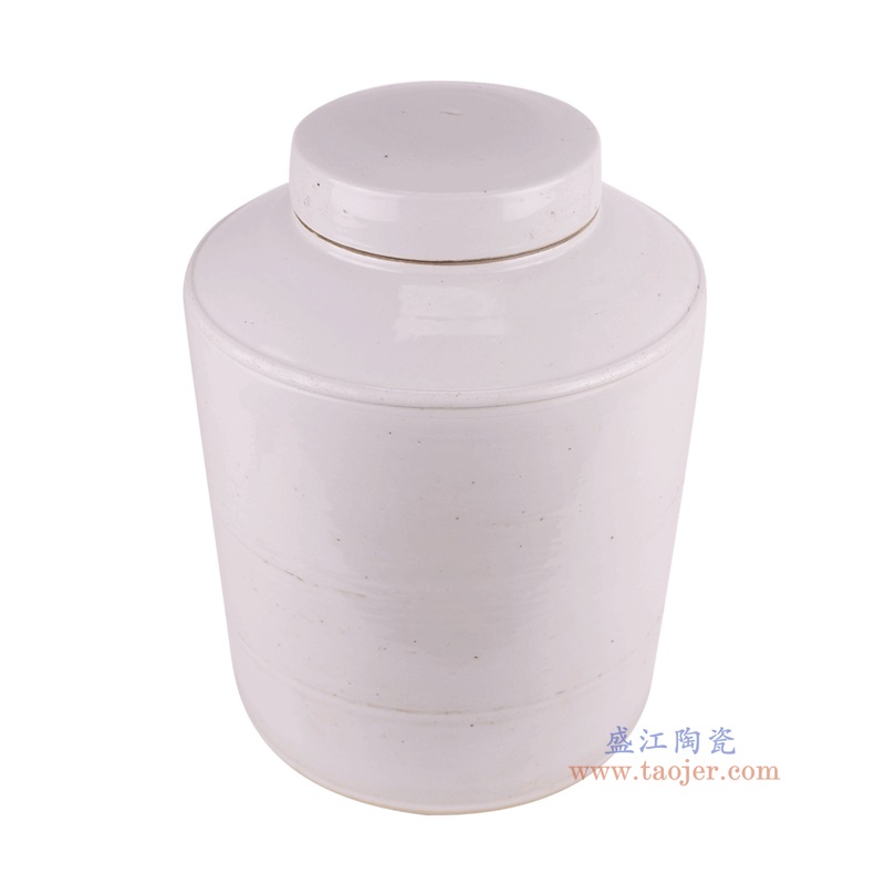 白色直筒茶叶罐,产品编号:RZPI80 产品尺寸(单位cm): 高38直径27口径底径重量9.7KG