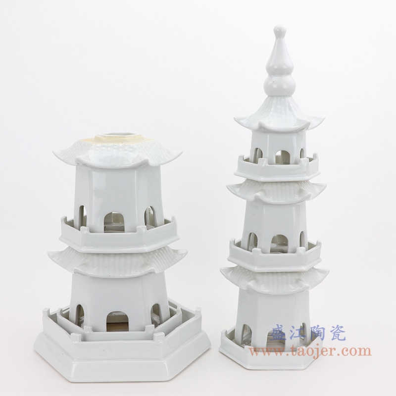 纯白色五层宝塔;产品编号:RZPi42-midd 产品尺寸(单位cm): 高:80直径:口径:56底径:重量:KG