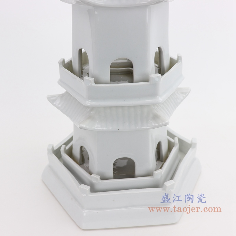 纯白色五层宝塔;产品编号:RZPi42-midd 产品尺寸(单位cm): 高:80直径:口径:56底径:重量:KG