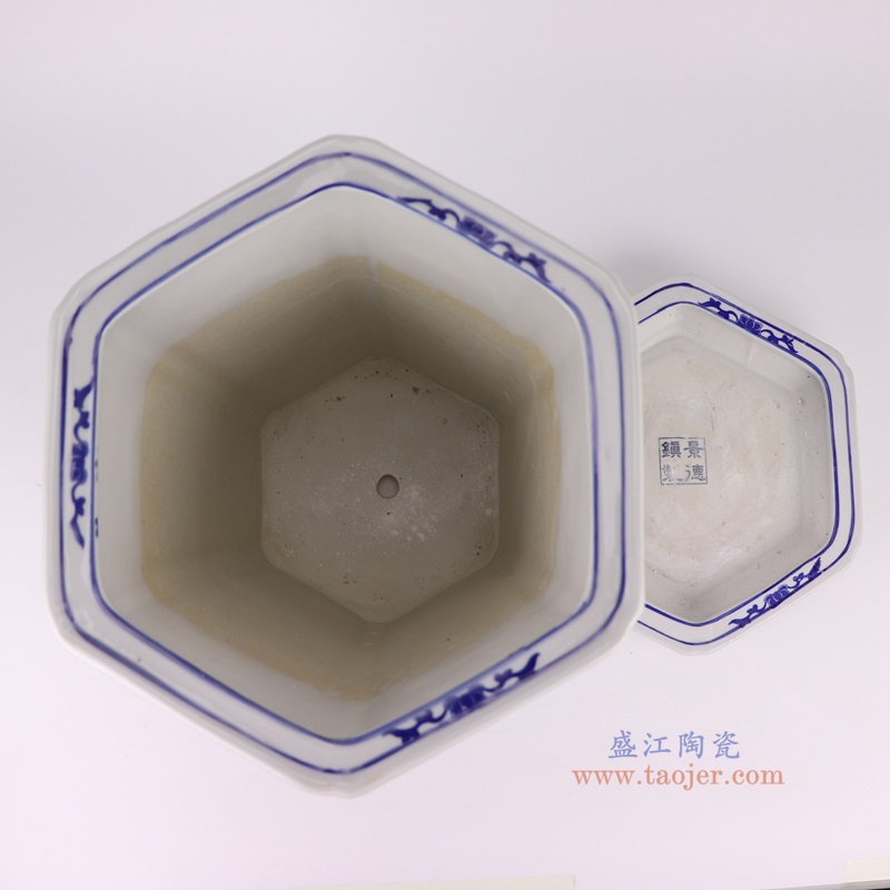 青花开窗梅兰竹菊花鸟带托八角花盆,产品编号:RZQM05 产品尺寸(单位cm): 高32.8直径32口径底径21.5重量3.95KG