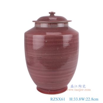 RZSX61    红色将军罐盖罐，  高33.8直径22.8口径底径13.5重量4.5KG