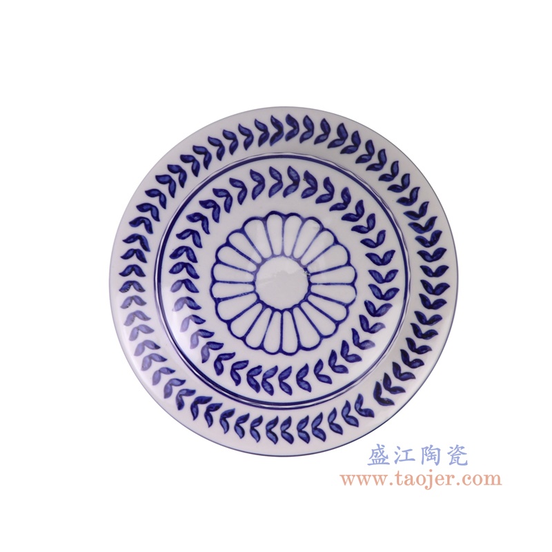青花竖纹直筒茶叶罐小号,产品编号:RZTo53-A-S 产品尺寸(单位cm): 高16直径15.3口径底径重量1.1KG