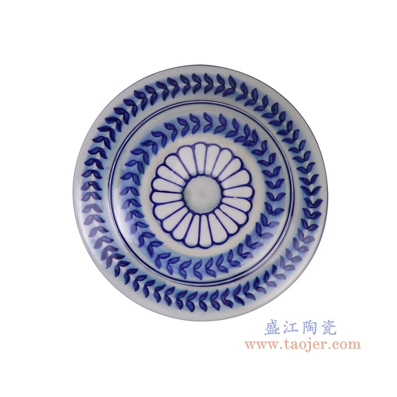 花浅蓝竖纹直筒茶叶罐小号,产品编号:RZTo53-E-S 产品尺寸(单位cm): 高16直径15.3口径底径重量1.1KG