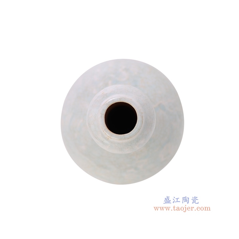 仿宋湖田窑影青刻花蒜头瓶