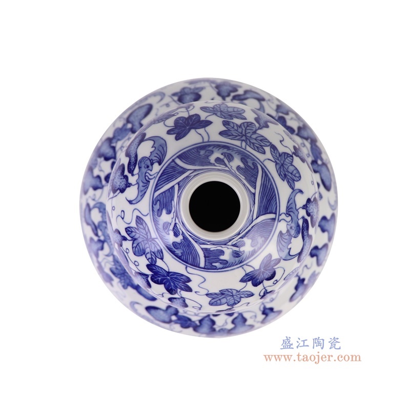 青花葫芦纹葫芦瓶大号顶部图