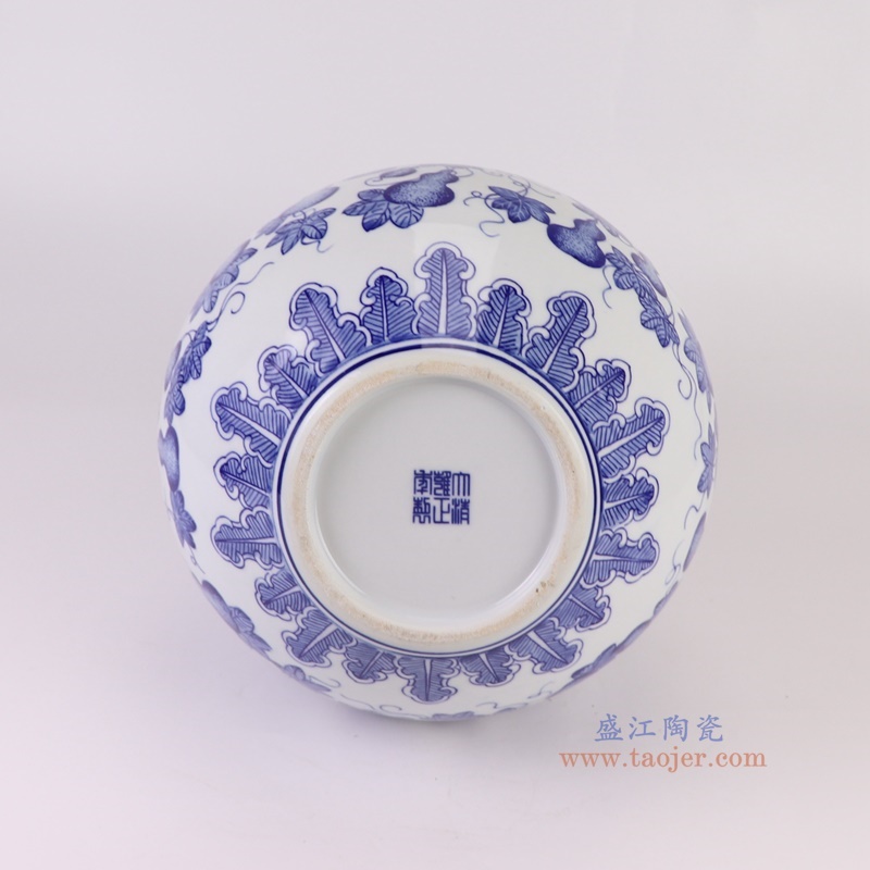 青花葫芦纹葫芦瓶大号底部图