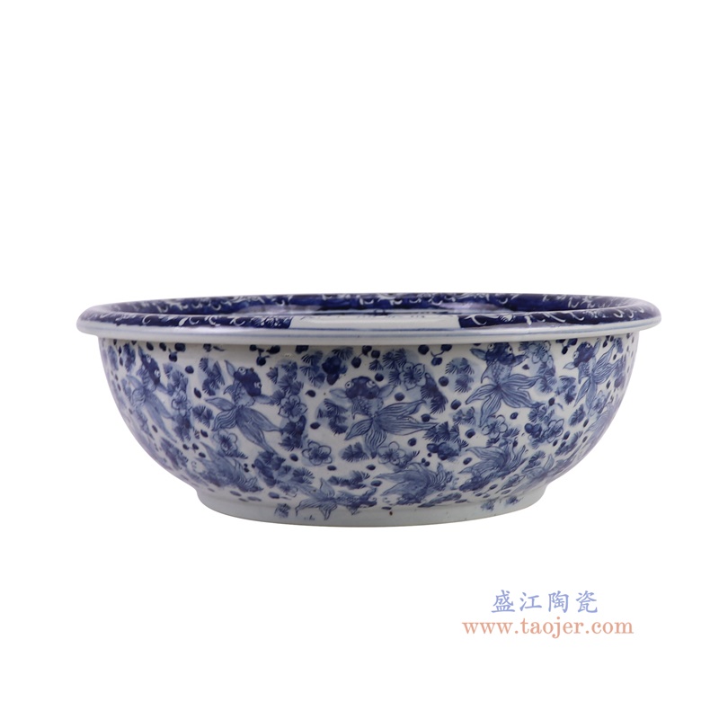 RZOT04-B青花金鱼纹大碗正面图