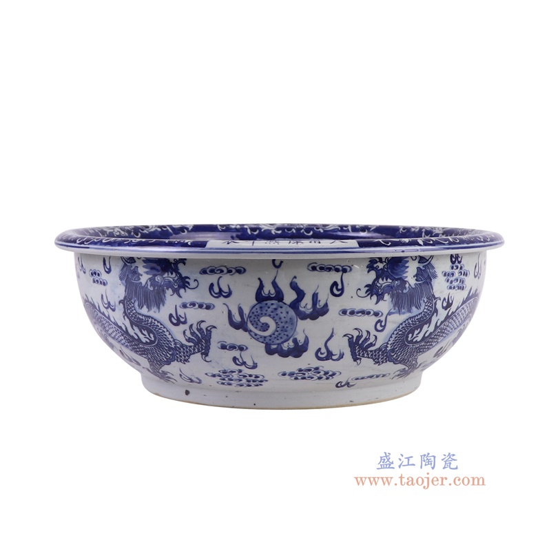 RZOT04-E青花龙纹大碗正面图