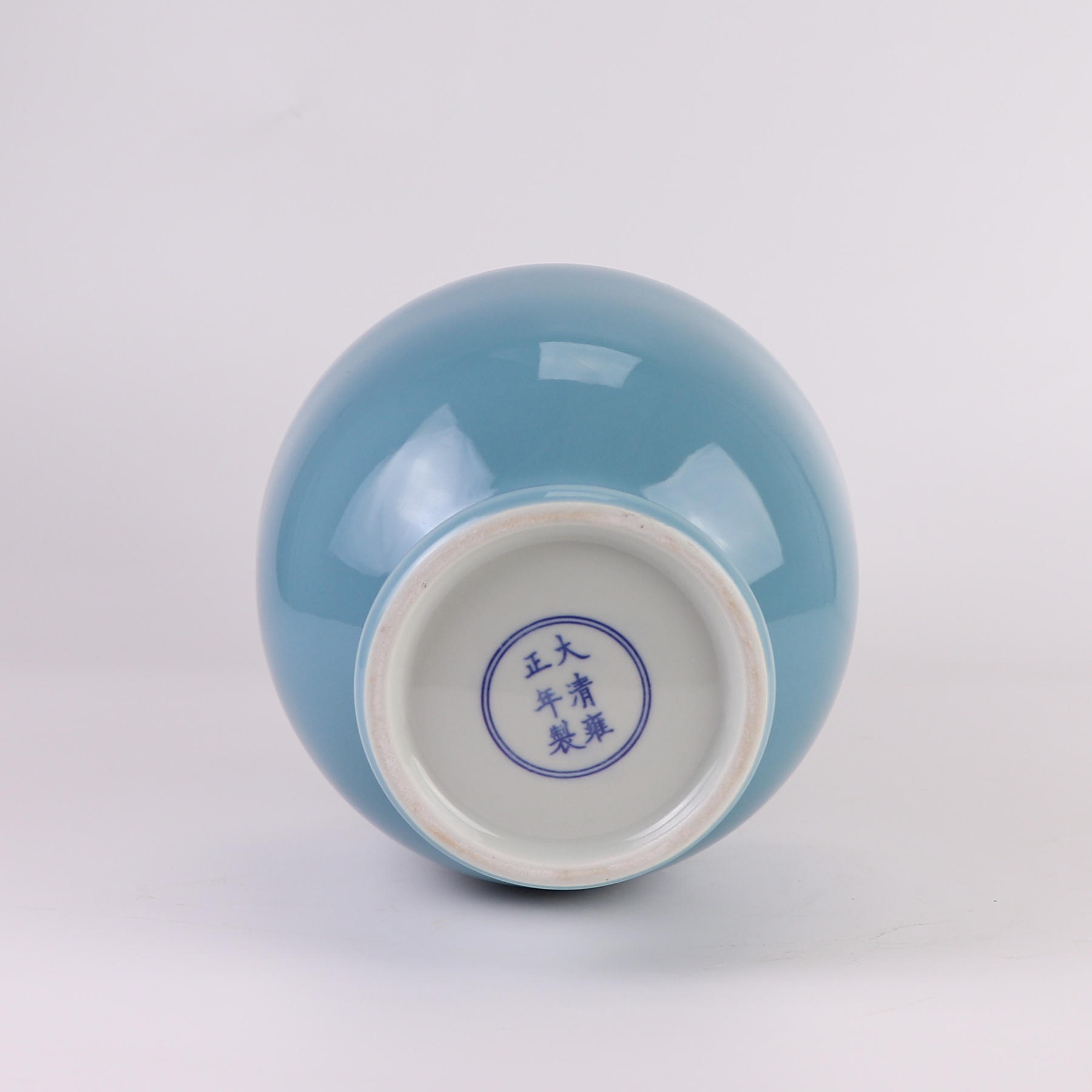 RXAK03-A天蓝釉双耳方尖瓶