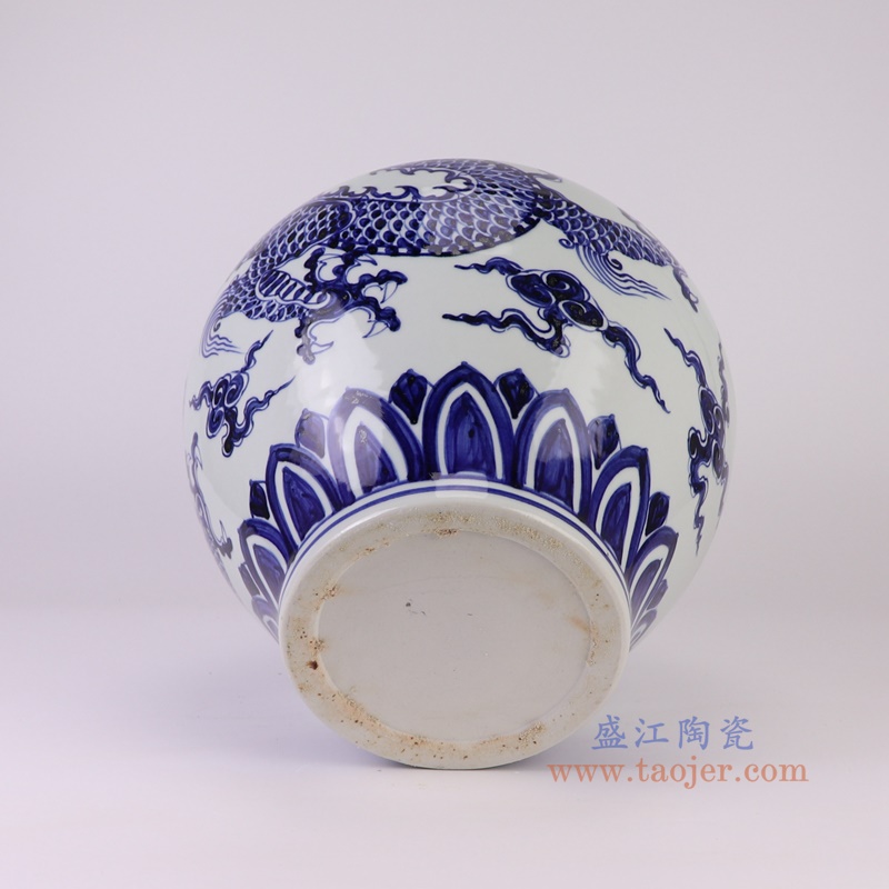 RXBA09青花龙纹大罐底部图
