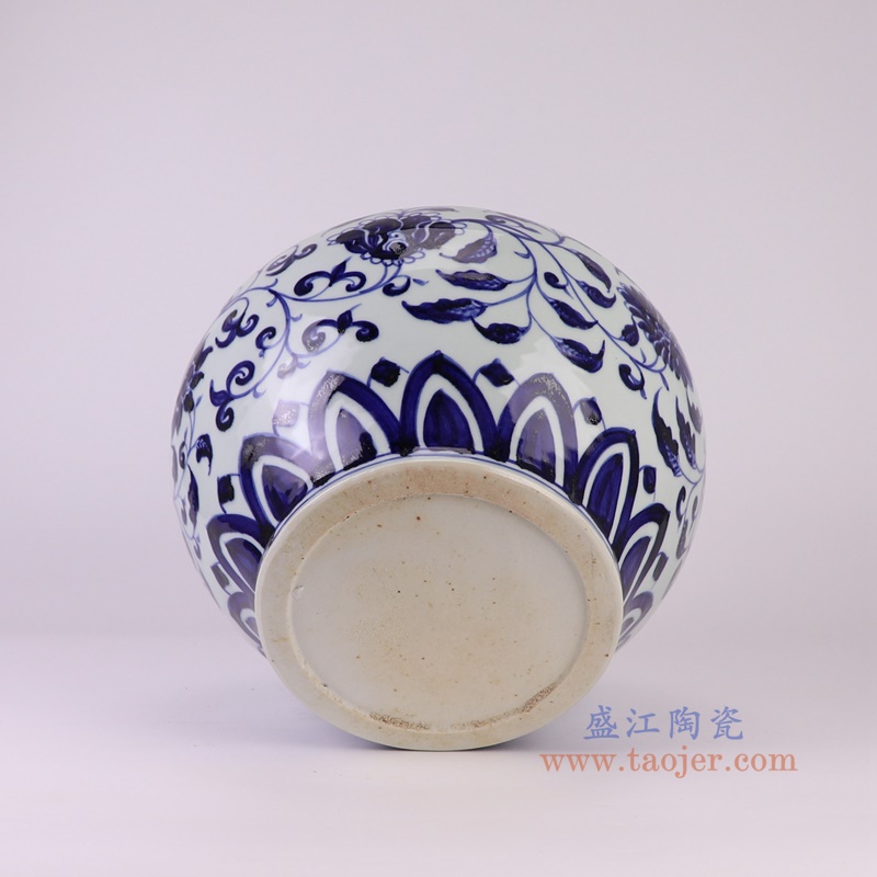 RXBA10青花缠枝莲大罐底部图
