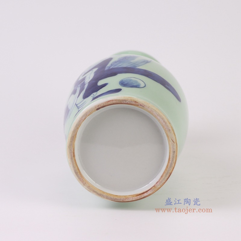 RXBB02-A青花婴戏孩童人物鱼尾瓶底部图