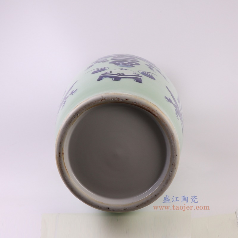 RXBB05-C-L青花博古纹双耳瓶大号底部图