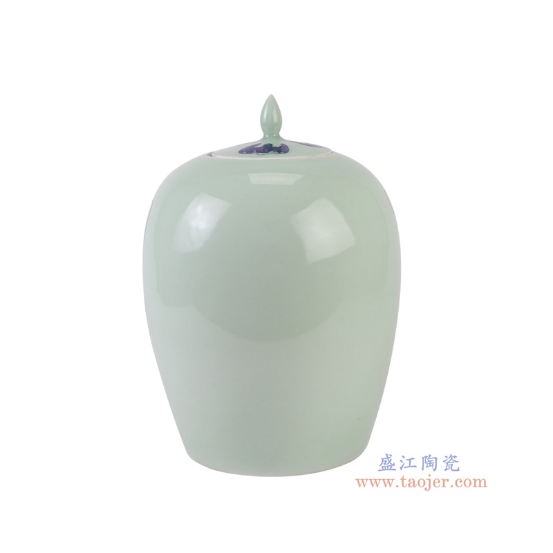 RXBB07-A青花婴戏孩童人物冬瓜罐侧面图