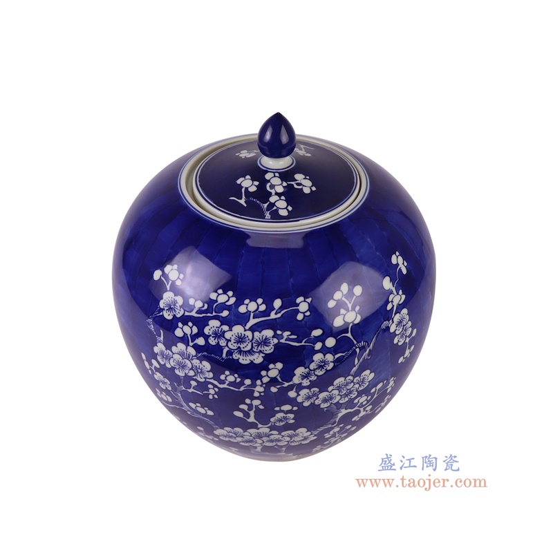 RYWG39-A青花冰梅西瓜罐俯视图