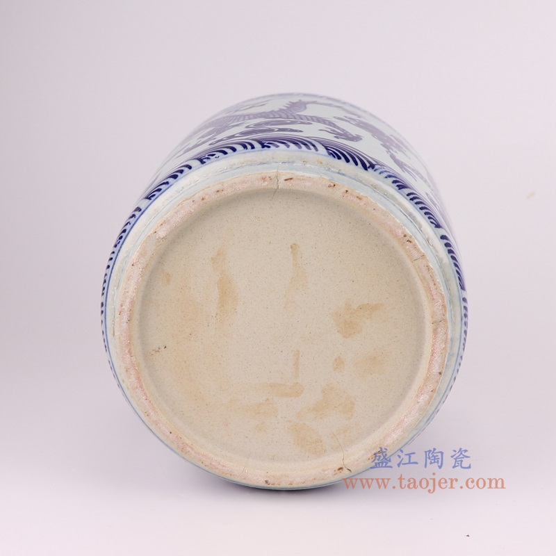 RYYC16青花龙纹笔筒小缸香炉底部图