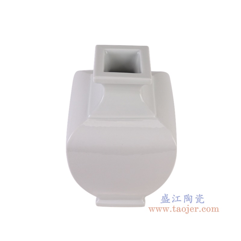 RZGY18-A白色四方梅瓶俯视图