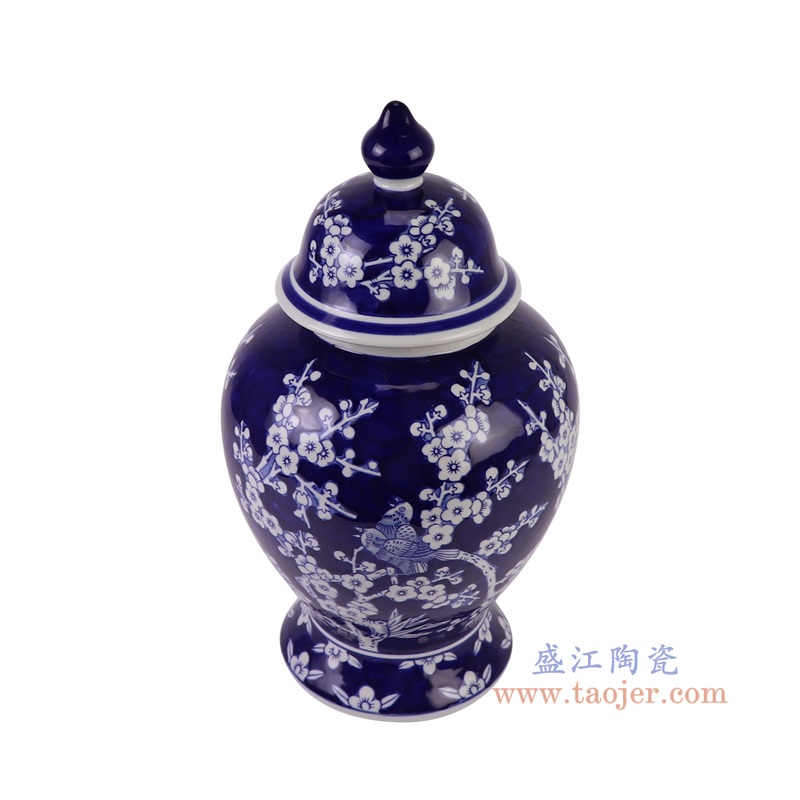 RZTO54-M青花冰梅将军罐中号