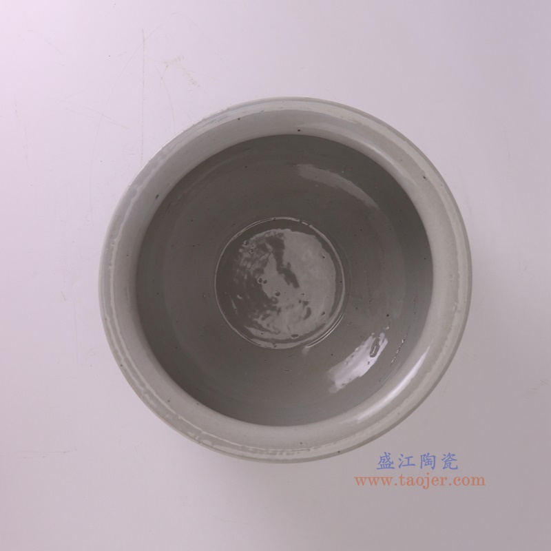 RXBL01-B青花博古纹三足香炉顶部图