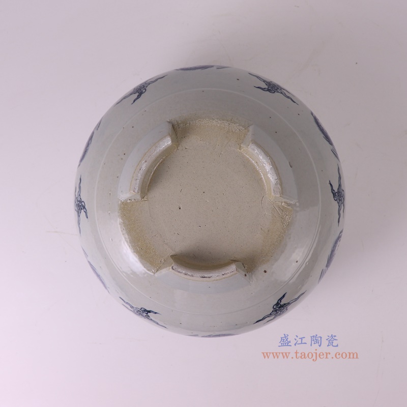 RXBL01-C青花凤纹三足香炉底部图